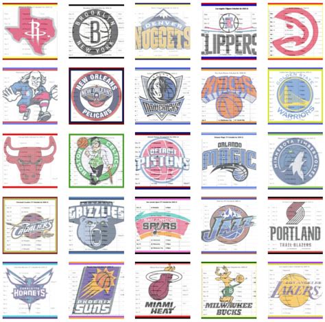 Here's all 30 updated, printable NBA team schedules for  .